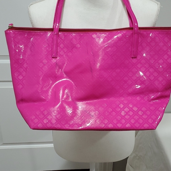 Kate Spade Embossed Hot Pink Tote - Picture 2 of 10